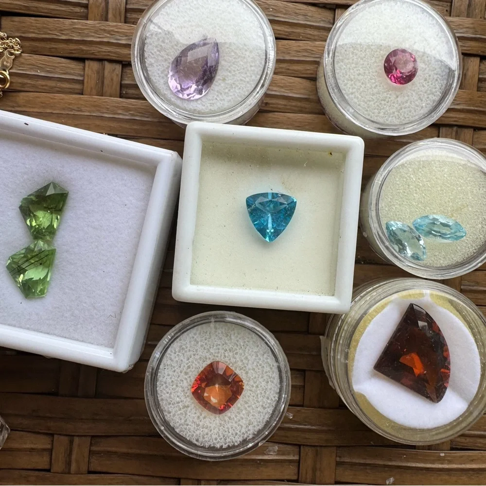 5.25ctw genuine pear amethyst loose in gem jar - Picture 2 of 15